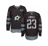Men Adidas Dallas Stars #23 Esa Lindell Black 1917-2017 100th Anniversary Stitched NHL Jersey