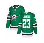 Men Adidas Dallas Stars #23 Esa Lindell Green Home Authentic Stitched NHL Jersey