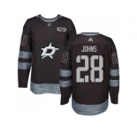 Men Adidas Dallas Stars #28 Stephen Johns Black 1917-2017 100th Anniversary Stitched NHL Jers