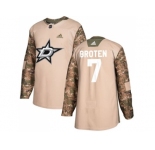 Men Adidas Dallas Stars #7 Neal Broten Camo Authentic 2017 Veterans Day Stitched NHL Jersey