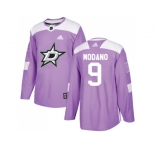 Men Adidas Dallas Stars #9 Mike Modano Purple Authentic Fights Cancer Stitched NHL Jersey