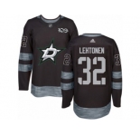 Men's Adidas Dallas Stars #32 Kari Lehtonen Authentic Black 1917-2017 100th Anniversary NHL Jersey