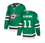 Men's Dallas Stars #11 Luke Glendening Green Stitched Jersey