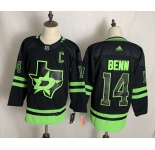 Men's Dallas Stars #14 Jamie Benn Authentic Black 2020 New Hockey Jersey