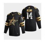 Men's Dallas Stars #14 Jamie Benn Black Golden Edition Limited Stitched Hockey Jersey