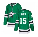 Men's Dallas Stars #15 Craig Smith Green Stitched Jersey