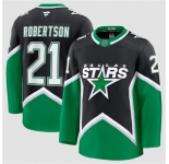 Men's Dallas Stars #21 Jason Robertson Black 2025-26 Alternate Stitched Hockey Jersey