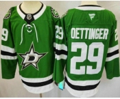 Men's Dallas Stars #29 Jake Oettinger Green Authentic Jersey