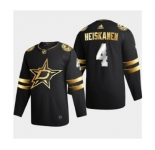Men's Dallas Stars #4 Miro Heiskanen Black Golden Edition Limited Stitched Hockey Jersey