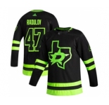 Men's Dallas Stars #47 Alexander Radulov Black 2020-21 Reverse Retro Alternate Hockey Jersey