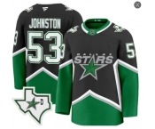 Men's Dallas Stars #53 Wyatt Johnston Throwback Jersey Black