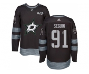 Men's Dallas Stars #91 Tyler Seguin Black 1917-2017 100th Anniversary Stitched NHL Jersey