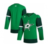 Men's Dallas Stars Blank 2020 St. Patrick's Day Stitched Hockey Jersey Green