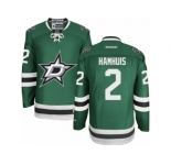 Men's Reebok Dallas Stars #2 Dan Hamhuis Authentic Green Home NHL Jersey