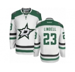Men's Reebok Dallas Stars #23 Esa Lindell Authentic White Away NHL Jersey