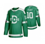 Men's Stars #10 Corey Perry Green Authentic 2020 Winter Classic Stitched Hockey Jersey