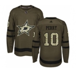 Men's Stars #10 Corey Perry Green Salute to Service Stitched Hockey Jersey
