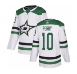 Men's Stars #10 Corey Perry White Road Stitched Hockey Jersey