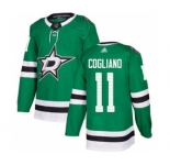 Men's Stars #11 Andrew Cogliano Green Home Stitched Hockey Jersey