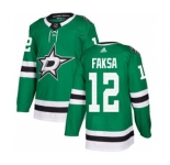 Men's Stars #12 Radek Faksa Green Home Authentic Stitched Hockey Jersey