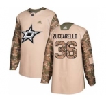 Men's Stars #36 Mats Zuccarello Camo 2017 Veterans Day Stitched Hockey Jersey