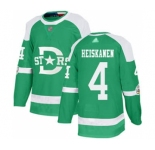 Men's Stars #4 Miro Heiskanen Green Authentic 2020 Winter Classic Stitched Hockey Jersey