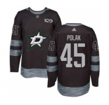 Men's Stars #45 Roman Polak Black 1917-2017 100th Anniversary Stitched Hockey Jersey