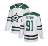 Men's Stars #91 Tyler Seguin White Road Authentic Stitched Hockey Jersey