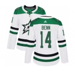 Women's Dallas Stars #14 Jamie Benn Authentic White Away Hockey Jersey