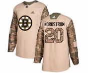 Adidas Boston Bruins #20 Joakim Nordstrom Authentic Camo Veterans Day Practice NHL Jersey