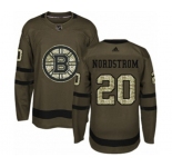Adidas Boston Bruins #20 Joakim Nordstrom Authentic Green Salute to Service NHL Jersey