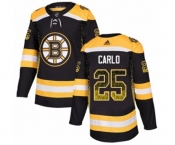 Adidas Boston Bruins #25 Brandon Carlo Authentic Black Drift Fashion NHL Jersey