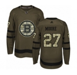 Adidas Boston Bruins #27 John Moore Authentic Green Salute to Service NHL Jersey