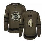 Adidas Boston Bruins #4 Bobby Orr Authentic Green Salute to Service NHL Jersey