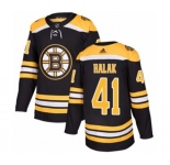 Adidas Boston Bruins #41 Jaroslav Halak Premier Black Home NHL Jersey