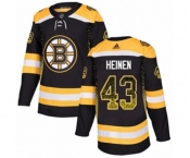 Adidas Boston Bruins #43 Danton Heinen Authentic Black Drift Fashion NHL Jersey