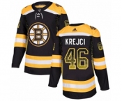 Adidas Boston Bruins #46 David Krejci Authentic Black Drift Fashion NHL Jersey