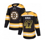 Adidas Boston Bruins #47 Torey Krug Authentic Black Drift Fashion NHL Jersey
