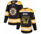 Adidas Boston Bruins #47 Torey Krug Authentic Black Drift Fashion NHL Jersey