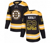 Adidas Boston Bruins #52 Sean Kuraly Authentic Black Drift Fashion NHL Jersey