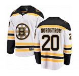 Boston Bruins #20 Joakim Nordstrom Authentic White Away Fanatics Branded Breakaway NHL Jersey