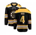 Boston Bruins #4 Bobby Orr Authentic Black Home Fanatics Branded Breakaway NHL Jersey