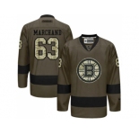 Boston Bruins #63 Brad Marchand Green Salute to Service Stitched NHL Jersey