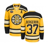 CCM Boston Bruins #37 Patrice Bergeron Authentic Gold Winter Classic Throwback NHL Jersey