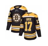 Men Adidas Boston Bruins #17 Milan Lucic Black Home Authentic Stitched NHL Jersey