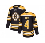 Men Adidas Boston Bruins #4 Bobby Orr Black Home Authentic Stitched NHL Jersey