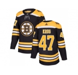 Men Adidas Boston Bruins #47 Torey Krug Black Home Authentic Stitched NHL Jersey