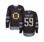 Men Adidas Boston Bruins #59 Tim Schaller Black 1917-2017 100th Anniversary Stitched NHL Jersey