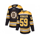 Men Adidas Boston Bruins #59 Tim Schaller Black Home Authentic Stitched NHL Jerse