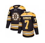 Men Adidas Boston Bruins #7 Phil Esposito Black Home Authentic Stitched NHL Jersey